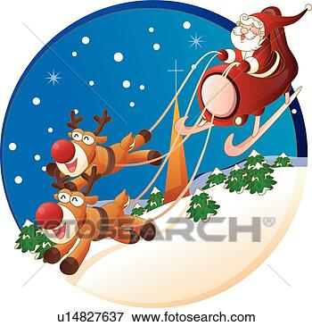 Clip Art - christmas, santa, 
rudolph, sleigh, 
santa claus, christmas 
icon, santa. fotosearch 
- search clipart, 
illustration, 
drawings and vector 
eps graphics images