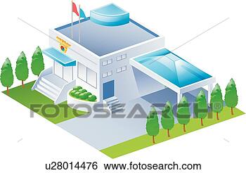 Clip Art - stairs,  icons, 
 police station, 
 buildings,  building, 
 modern. fotosearch 
- search clipart, 
illustration, 
drawings and vector 
eps graphics images