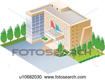 Clipart - stairs,  icons, 
 village office, 
 buildings,  building, 
 modern. fotosearch 
- search clipart, 
illustration, 
drawings and vector 
eps graphics images