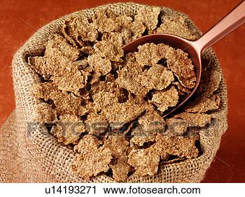 Stock Photography - sack of branflakes. 
fotosearch - search 
stock photos, 
pictures, images, 
and photo clipart