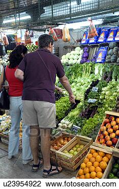 Banco de Imagem - argentina,   buenos, 
  aires,   pessoas, 
  comprando,  
 legumes. fotosearch 
- busca de fotos, 
imagens e clipart