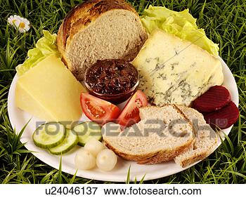 Foto - britânico,  ploughman, 
 almoço. fotosearch 
- busca de fotos, 
imagens e clipart