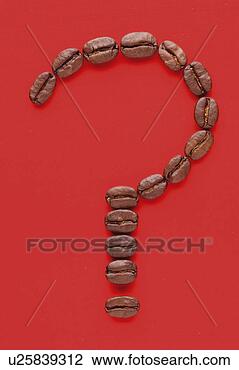 Banco de Imagem - café,  feijão, 
 pergunta,  marca. 
fotosearch - busca 
de fotos, imagens 
e clipart