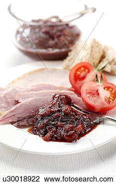 Banco de Imagem - chutney,  presunto. 
fotosearch - busca 
de fotos, imagens 
e clipart