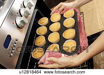 Banco de Imagem - mulher,  cozinha, 
 assando,  bolos. 
fotosearch - busca 
de fotos, imagens 
e clipart