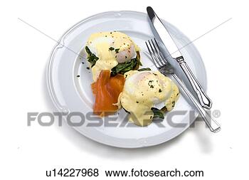 Banco de Imagem - ovos,  benedict, 
 fumado,  salmão. 
fotosearch - busca 
de fotos, imagens 
e clipart