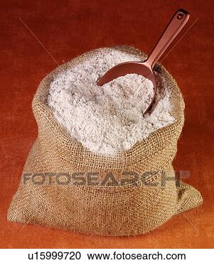 Arquivo de Fotografias - saco,  wholemeal, 
 farinha. fotosearch 
- busca de fotos, 
imagens e clipart