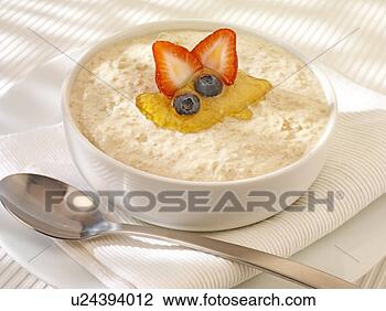 Banco de Imagem - tigela,  porridge, 
 branca. fotosearch 
- busca de fotos, 
imagens e clipart