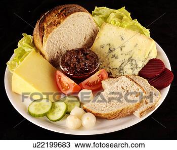 Banco de Imagem - britânico,  ploughman, 
 almoço. fotosearch 
- busca de fotos, 
imagens e clipart