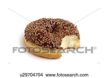 Banco de Imagem - iced,  anel,  
filhós,  mordida, 
 levado,  saída, 
 branca,  fundo. 
fotosearch - busca 
de fotos, imagens 
e clipart