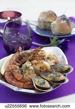 Banco de Imagem - marisco,  platter. 
fotosearch - busca 
de fotos, imagens 
e clipart