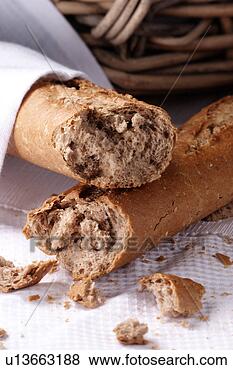 Banco de Imagem - marrom,  pão, 
 baguettes. fotosearch 
- busca de fotos, 
imagens e clipart