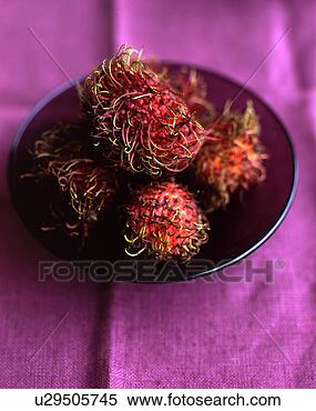 Banco de Imagem - vermelho,  rambutans. 
fotosearch - busca 
de fotos, imagens 
e clipart