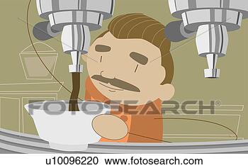 Arquivos de Ilustração - close-up,  homem, 
 fazer,  espresso. 
fotosearch - busca 
de ilustrações 
clipeart e desenhos