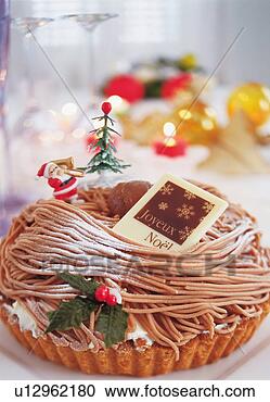 Arquivo de Fotografias - azedo,  castanha, 
 creme,  decorado, 
 natal. fotosearch 
- busca de fotos, 
imagens e clipart