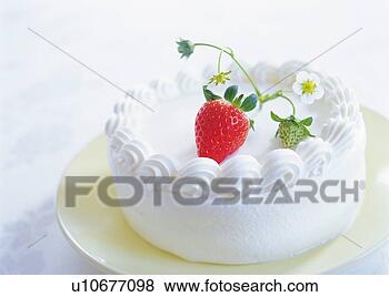 Banco de Imagem - morango,  bolo, 
 chicoteado,  
creme. fotosearch 
- busca de fotos, 
imagens e clipart