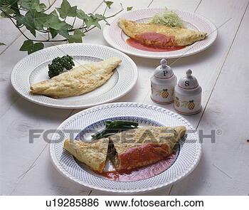 Banco de Imagem - omelete,  vário, 
 tipos. fotosearch 
- busca de fotos, 
imagens e clipart