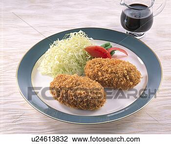 Banco de Imagem - fritado,  bolo, 
 picado,  carne. 
fotosearch - busca 
de fotos, imagens 
e clipart