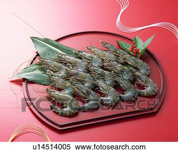 Stock Image - uncooked black 
tiger shrimp. 
fotosearch - search 
stock photos, 
pictures, images, 
and photo clipart