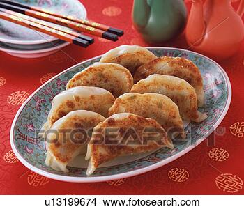 Stock Photo - fried dumpling. 
fotosearch - search 
stock photos, 
pictures, images, 
and photo clipart
