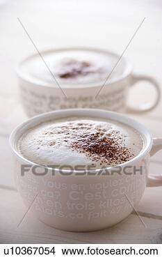Stock Photo - two cups of cappuccino. 
fotosearch - search 
stock photos, 
pictures, images, 
and photo clipart