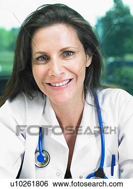Stock Photo - portrait of female 
doctor. fotosearch 
- search stock 
photos, pictures, 
images, and photo 
clipart