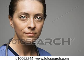 Banco de Imagem - cabeça,   tiro, 
  retrato,   caucasiano, 
  mulher,   doutor. 
fotosearch - busca 
de fotos, imagens 
e clipart