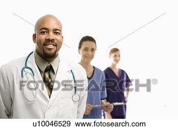 Arquivo Fotográficos - retrato,   sorrindo, 
  africano-americano, 
  homem,   caucasiano. 
fotosearch - busca 
de fotos, imagens 
e clipart
