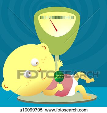Arquivos de Ilustração - close-up,  bebê, 
 menino,  mentindo, 
 pesando,  escala. 
fotosearch - busca 
de ilustrações 
clipeart e desenhos