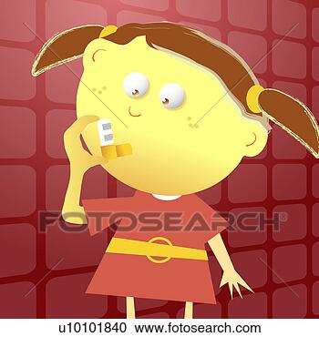 Stock Illustration - close-up of a 
girl using an 
inhaler. fotosearch 
- search clipart, 
illustration, 
drawings and vector 
eps graphics images