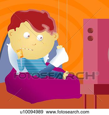 Arquivos de Ilustrações - menino,  mentindo, 
 cama,  seu,  
perna,  lançar, 
 observar,  televisão. 
fotosearch - busca 
de ilustrações 
clipeart e desenhos