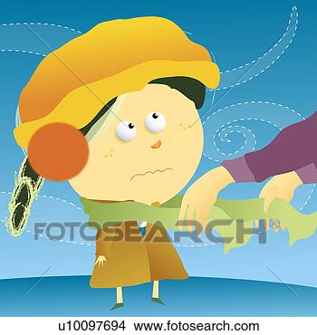Stock Illustration - person's hands 
putting a scarf 
around a girl's 
neck. fotosearch 
- search clipart, 
illustration, 
drawings and vector 
eps graphics images