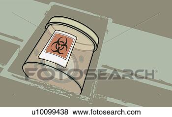 Arquivos de Ilustrações - baixo,  ângulo, 
 vista,  bio-hazard, 
 recipiente. fotosearch 
- busca de ilustrações 
clipeart e desenhos