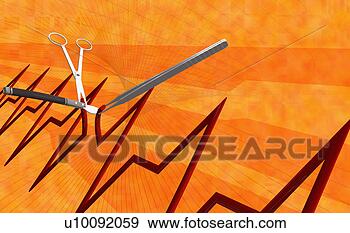 Stock Illustration - high angle view 
of surgical equipments 
cutting a pulse 
trace. fotosearch 
- search clipart, 
illustration, 
drawings and vector 
eps graphics images