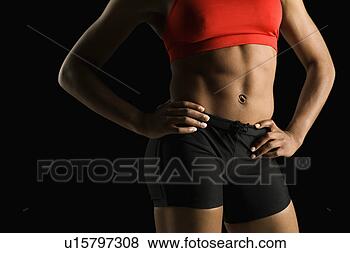 Stock Photo - torso of muscular 
african american 
woman wearing 
athletic apparel. 
fotosearch - search 
stock photos, 
pictures, images, 
and photo clipart