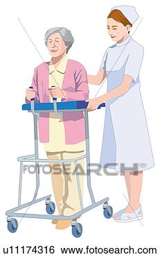 Arquivos de Ilustração - grandmather,  
enfermeira. fotosearch 
- busca de ilustrações 
clipeart e desenhos
