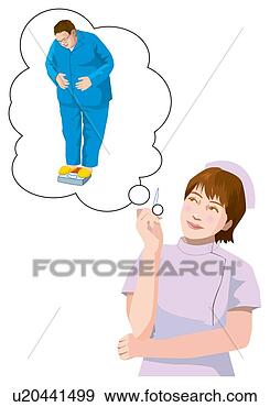 Stock Illustration - nurse who is anxious 
a patient. fotosearch 
- search clipart, 
illustration, 
drawings and vector 
eps graphics images