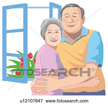 Arquivos de Ilustração - velho,  par. fotosearch 
- busca de ilustrações 
clipeart e desenhos