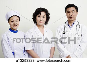 Banco de Imagem - retrato,  macho, 
 doutor,  femininas, 
 doutor,  femininas, 
 enfermeira. fotosearch 
- busca de fotos, 
imagens e clipart