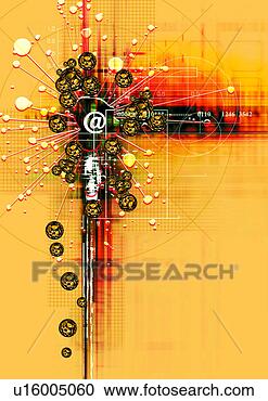 Arquivos de Ilustração - símbolo,  fundo, 
 cyber,  tecno, 
 digital,  computador, 
 gráfico. fotosearch 
- busca de ilustrações 
clipeart e desenhos