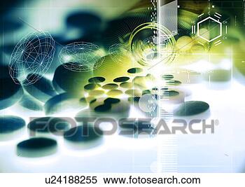 Arquivos de Ilustração - químico,  elemento, 
 alta tecnologia, 
 pílula,  medicina, 
 hospitalar. fotosearch 
- busca de ilustrações 
clipeart e desenhos