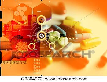 Clip Art - cura,   fundo, 
  medicina,   
hospitalar,   
alta tecnologia, 
  médico. fotosearch 
- busca de ilustrações 
clipeart e desenhos