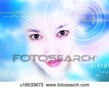 Desenho - cyber,   computador, 
  gráfico,   digital, 
  objeto,   binário. 
fotosearch - busca 
de ilustrações 
clipeart e desenhos