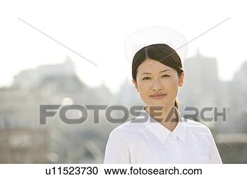 Arquivo de Fotografias - retrato,  femininas, 
 enfermeira. fotosearch 
- busca de fotos, 
imagens e clipart
