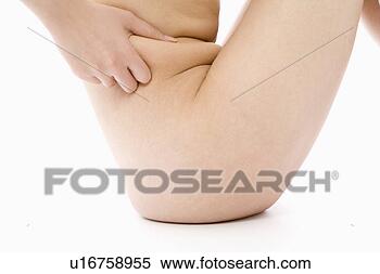 Banco de Imagem - mulher,  beliscando, 
 gorda,  lado, 
 cintura. fotosearch 
- busca de fotos, 
imagens e clipart