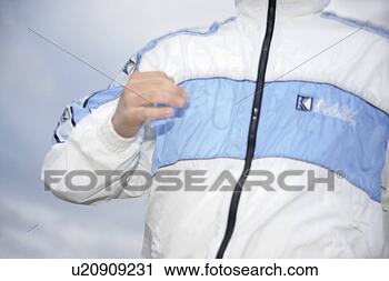 Stock Photography - jogger in sweat 
suit jacket, close 
up. fotosearch 
- search stock 
photos, pictures, 
images, and photo 
clipart