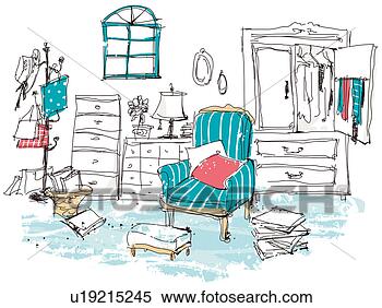 Stock Illustration of Dressing room interior u19215245 - Search Clipart
