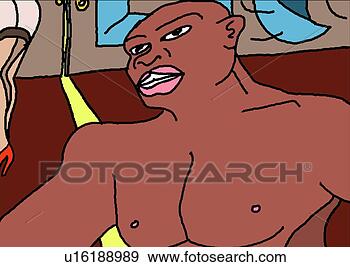 bald black man