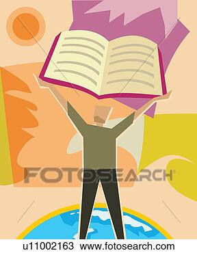Clipart - frente,  vista, 
 levantamento, 
 livro. fotosearch 
- busca de ilustrações 
clipeart e desenhos