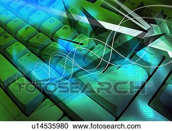 Arquivos de Ilustração - computador,  teclado, 
 sobreposto,  
verde,  fundo. 
fotosearch - busca 
de ilustrações 
clipeart e desenhos